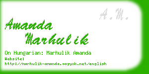 amanda marhulik business card